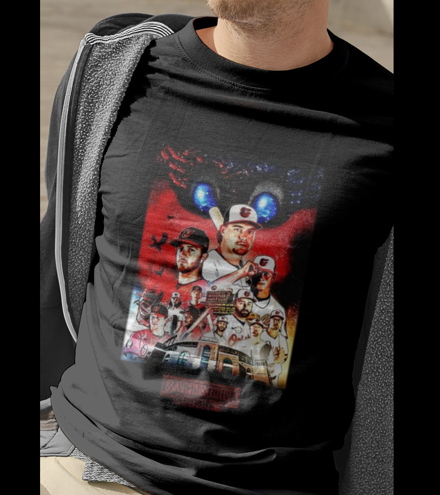 Baltimore Orioles Stranger Things Crossover With Camden Yards And Players T-Shirt