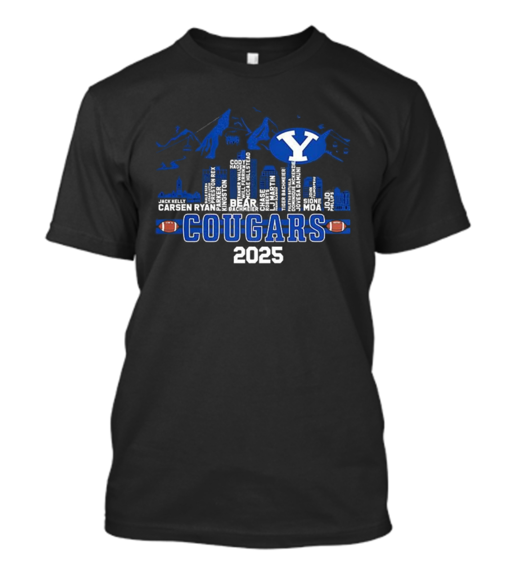 BYU Cougars Football 2025 City Skyline T-Shirt