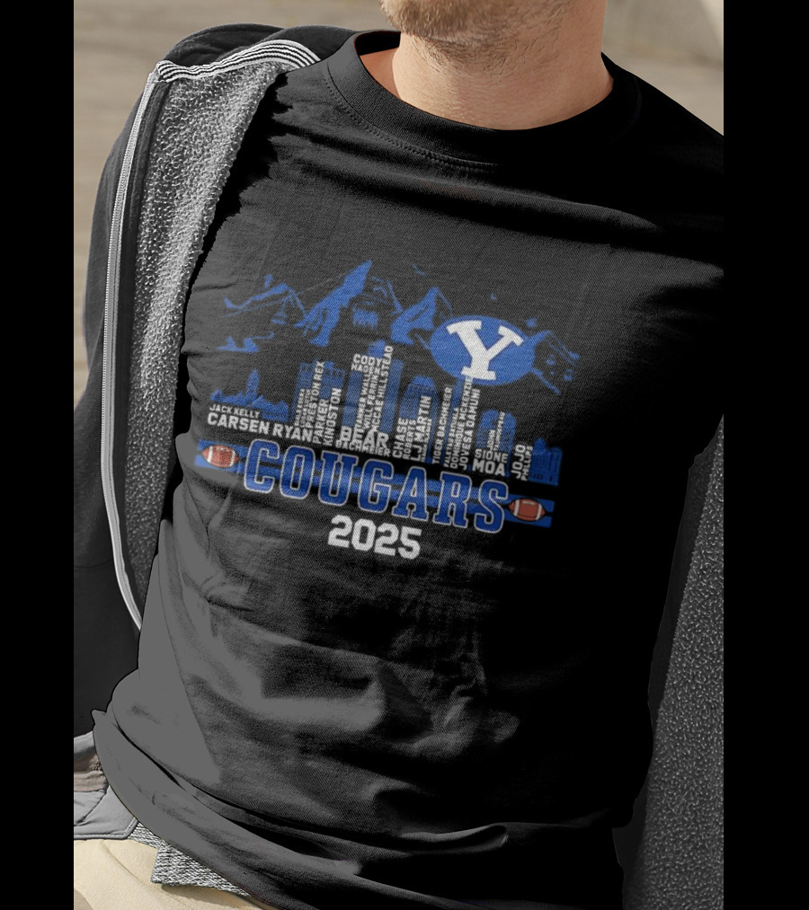 BYU Cougars Football 2025 City Skyline T-Shirt