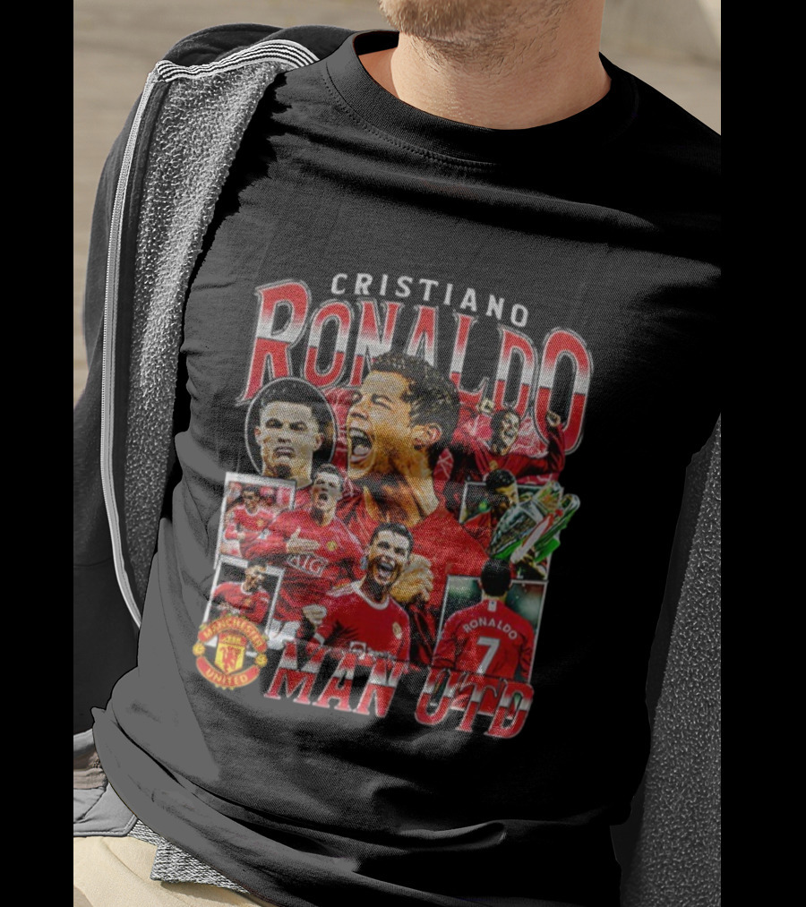 Cristiano Ronaldo Manchester United Man Utd Collage 2025 T-Shirt