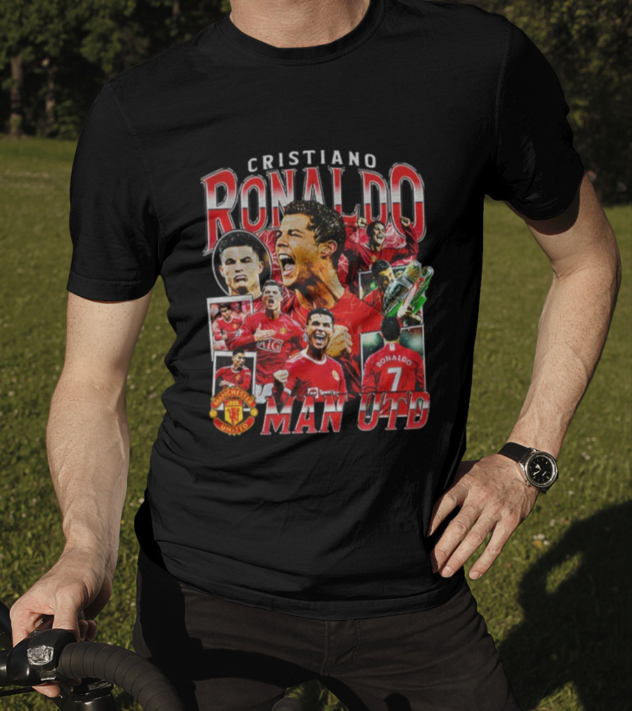 Cristiano Ronaldo Manchester United Man Utd Collage 2025 T-Shirt