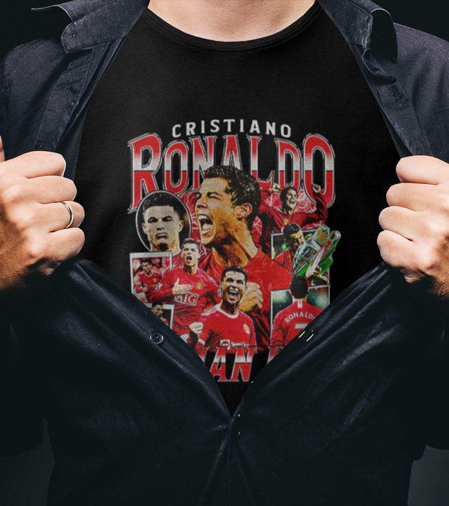 Cristiano Ronaldo Manchester United Man Utd Collage 2025 T-Shirt