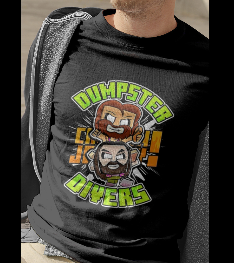 Dumpster Divers Cartoon Characters Fun Expression T-Shirt