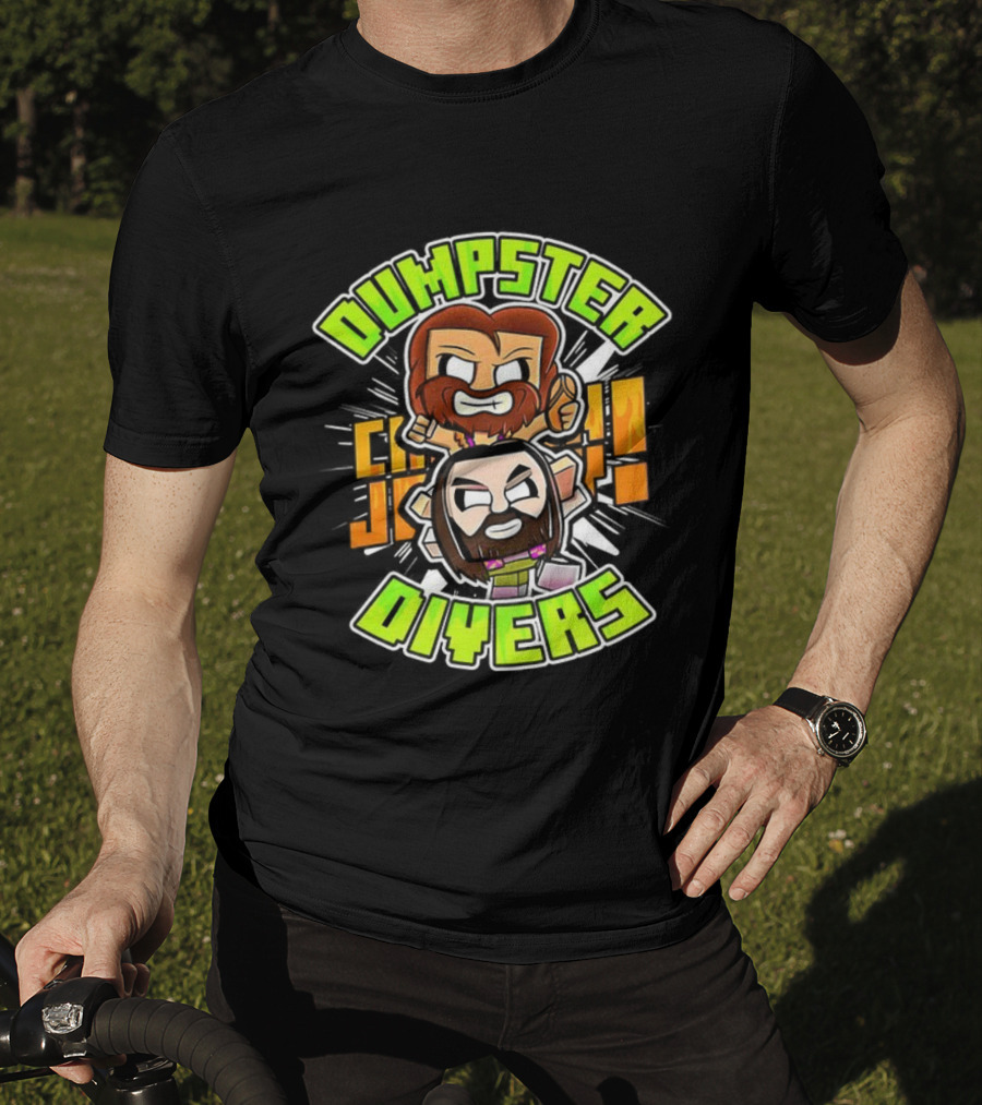 Dumpster Divers Cartoon Characters Fun Expression T-Shirt