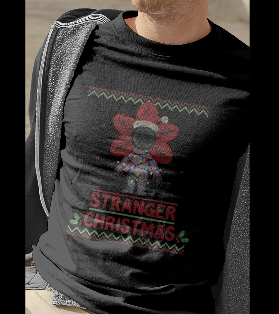 Stranger Things Demogorgon Santa Merry Christmas Parody Sweater T-Shirt