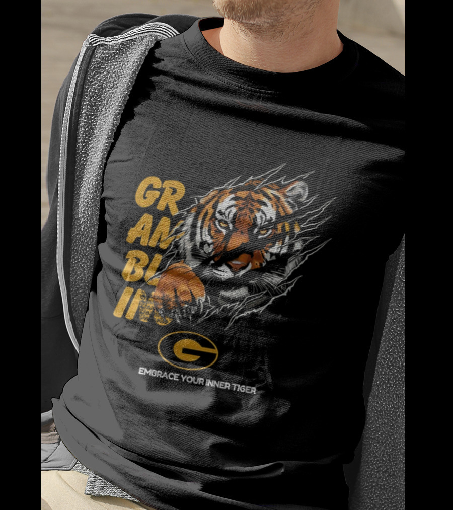 Grambling State Tigers Embrace Your Inner Tiger Fierce Mascot Roar T-Shirt