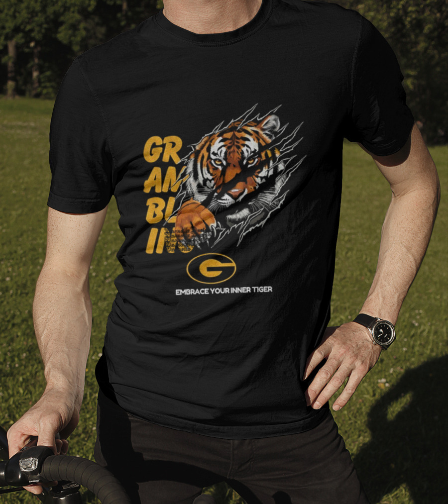 Grambling State Tigers Embrace Your Inner Tiger Fierce Mascot Roar T-Shirt