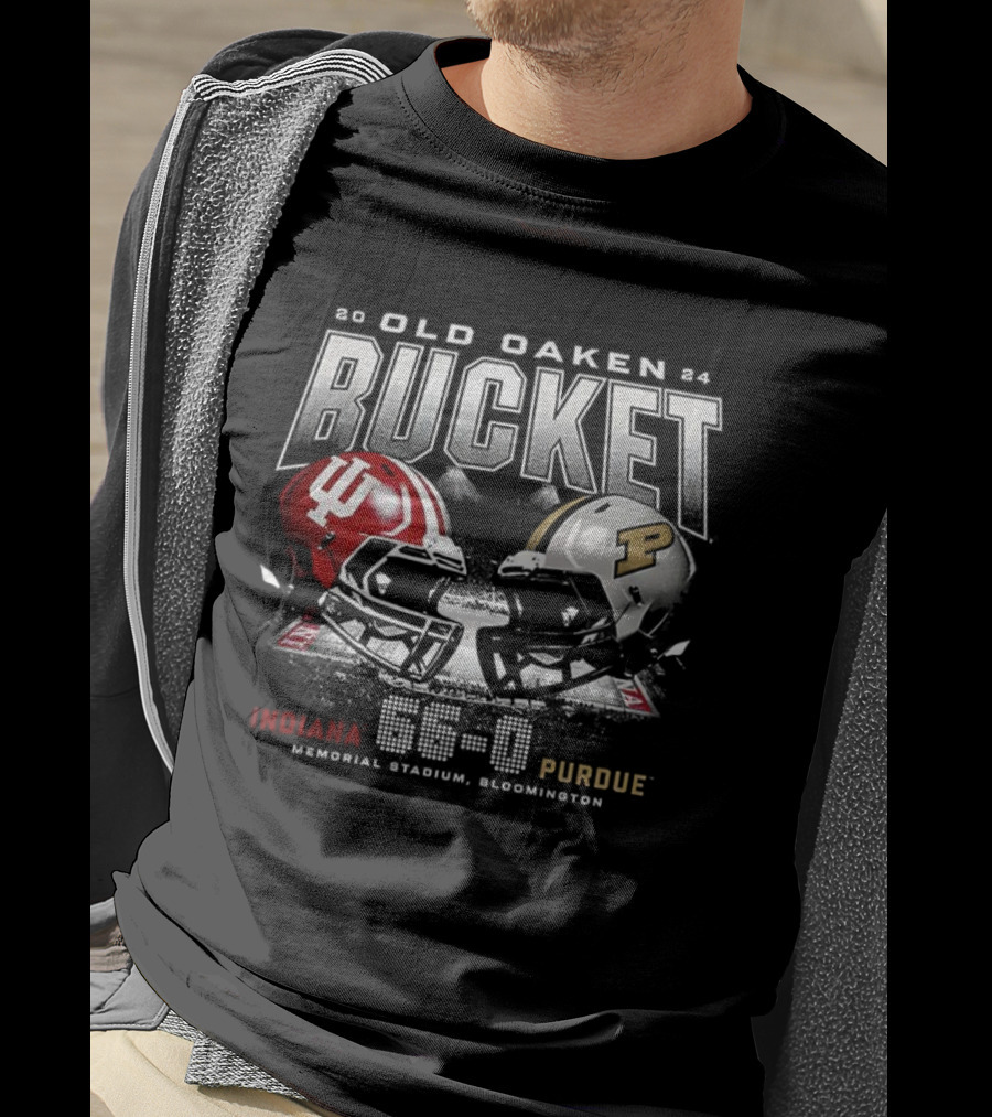 Indiana Hoosiers Vs Purdue Boilermakers Old Oaken Bucket Memorial Stadium Bloomington 65-0 T-Shirt