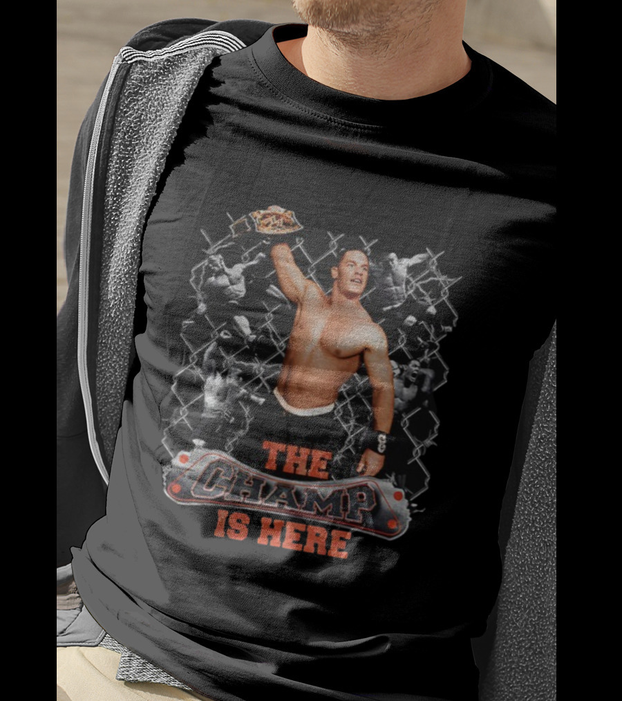 John Cena WWE The Champ Is Here Snow Wash Vintage T-Shirt