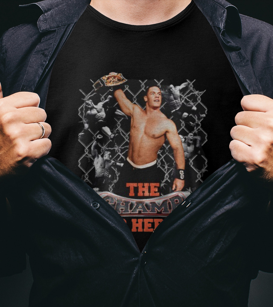 John Cena WWE The Champ Is Here Snow Wash Vintage T-Shirt
