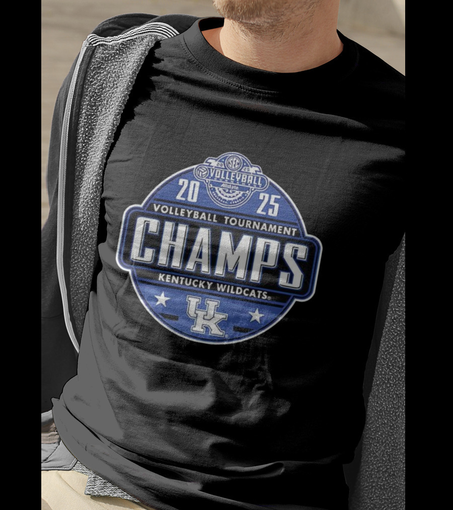 Kentucky Wildcats SEC Volleyball Tournament Champs 2025 UK Logo T-Shirt