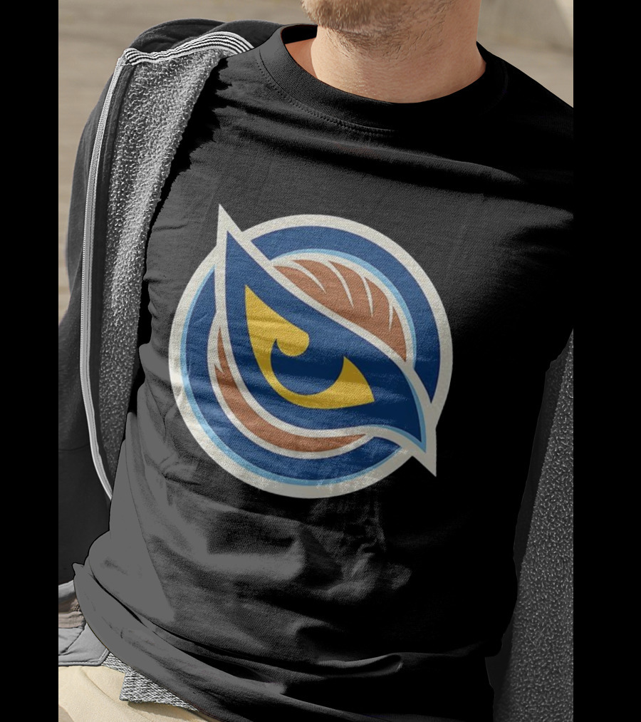 Mackie Samoskevich PWHL Vancouver Goldeneyes Blue Yellow Brown Emblem T-Shirt