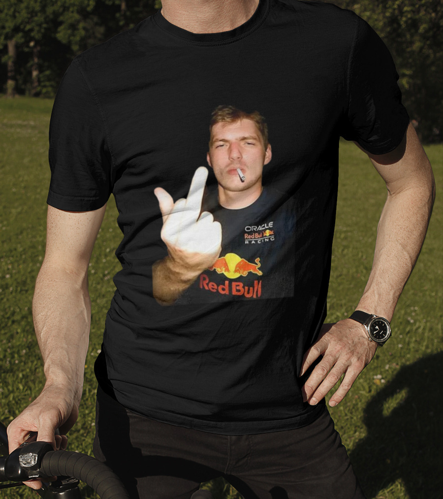 Max Oracle Red Bull Racing F1 Middle Finger Meme Cigarette T-Shirt