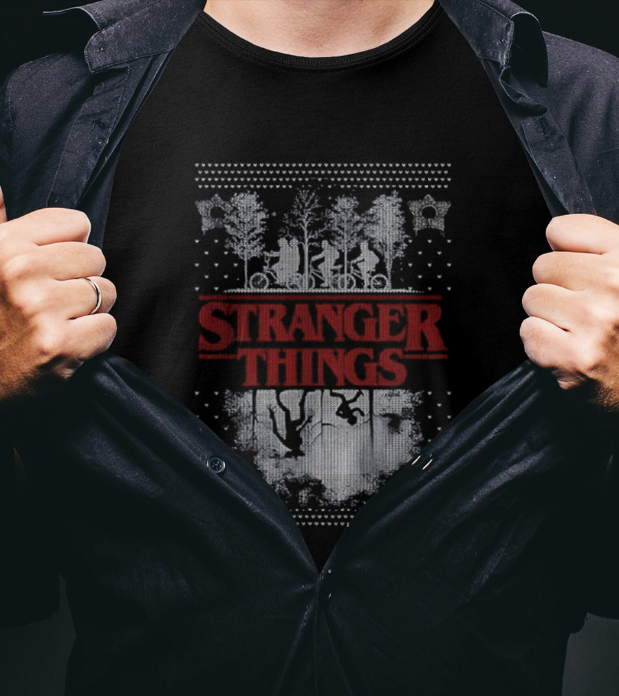 Stranger Things Christmas Demogorgon Ugly Sweater Epic T-Shirt