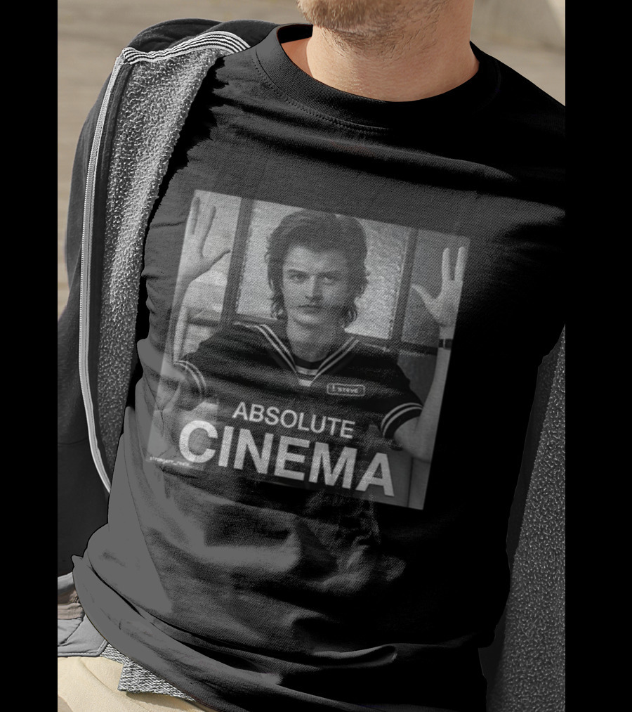 Stranger Things Steve Absolute Cinema Iconic Black And White Sailor Look T-Shirt