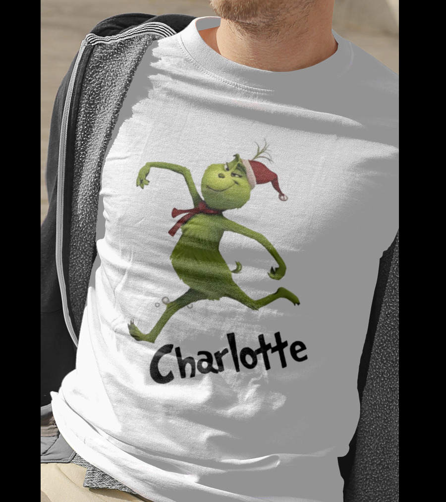 Grinch Santa Hat Charlotte Christmas Dance T-Shirt