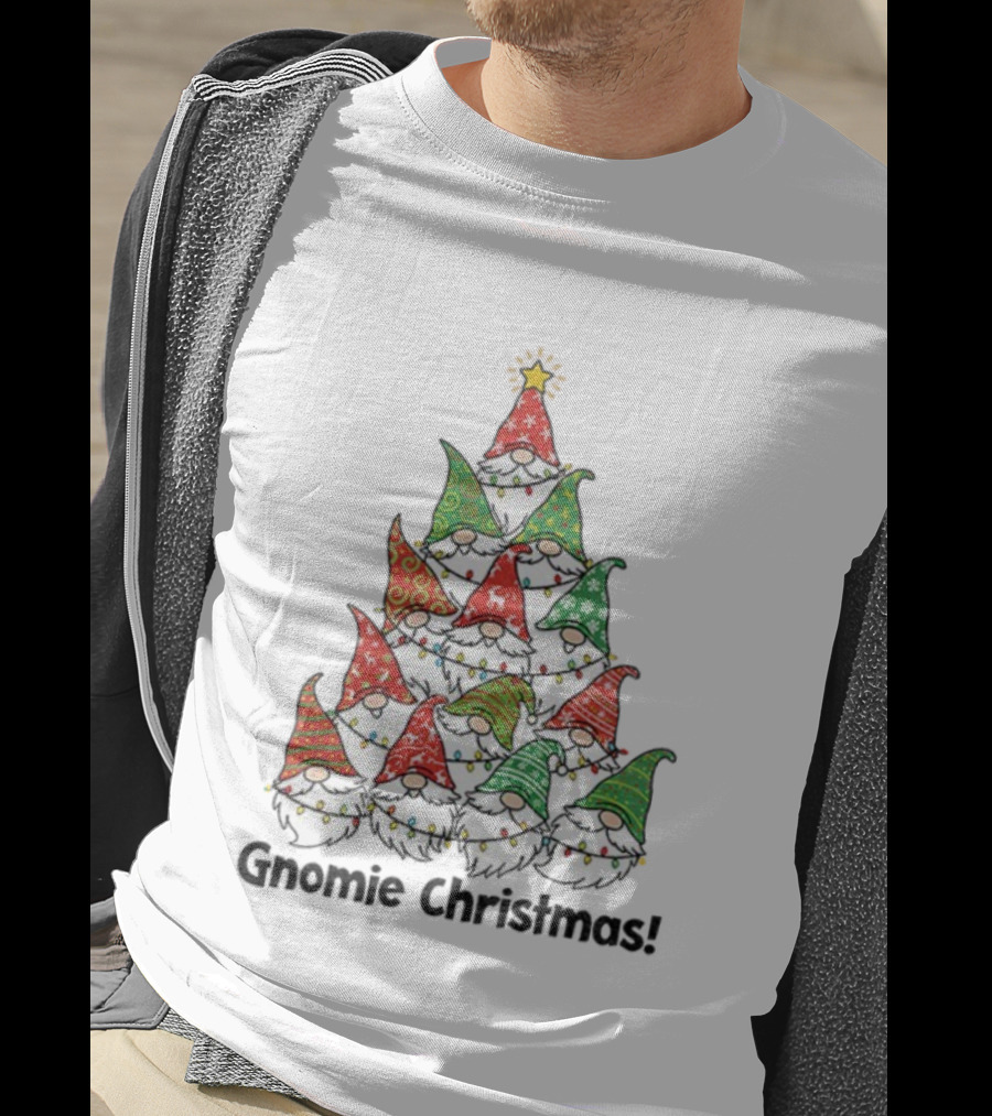 Gnome Christmas Tree Dear Santa I Tried To Be Good Merry Xmas T-Shirt