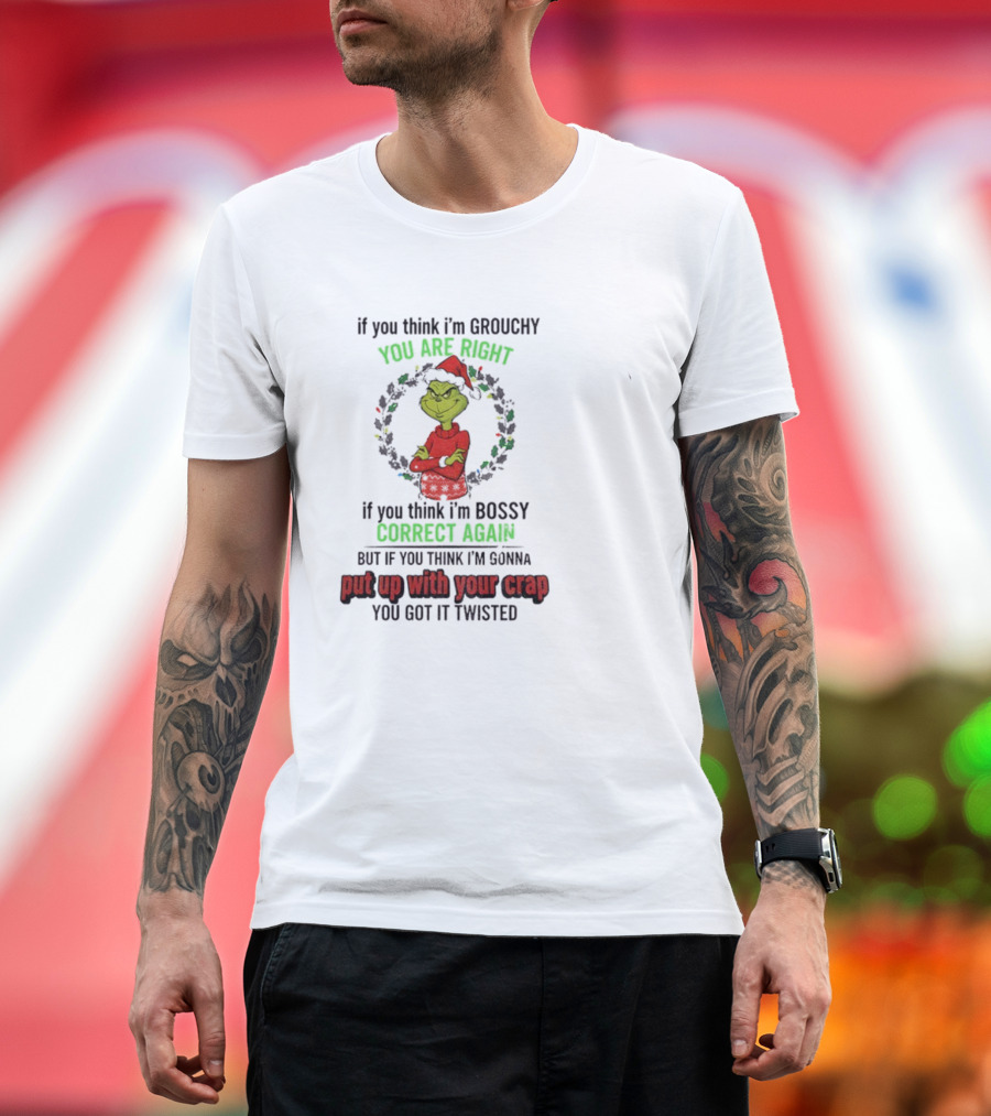 Grinch You Are Right Correct Again Twisted Christmas Grouchy Bossy T-Shirt