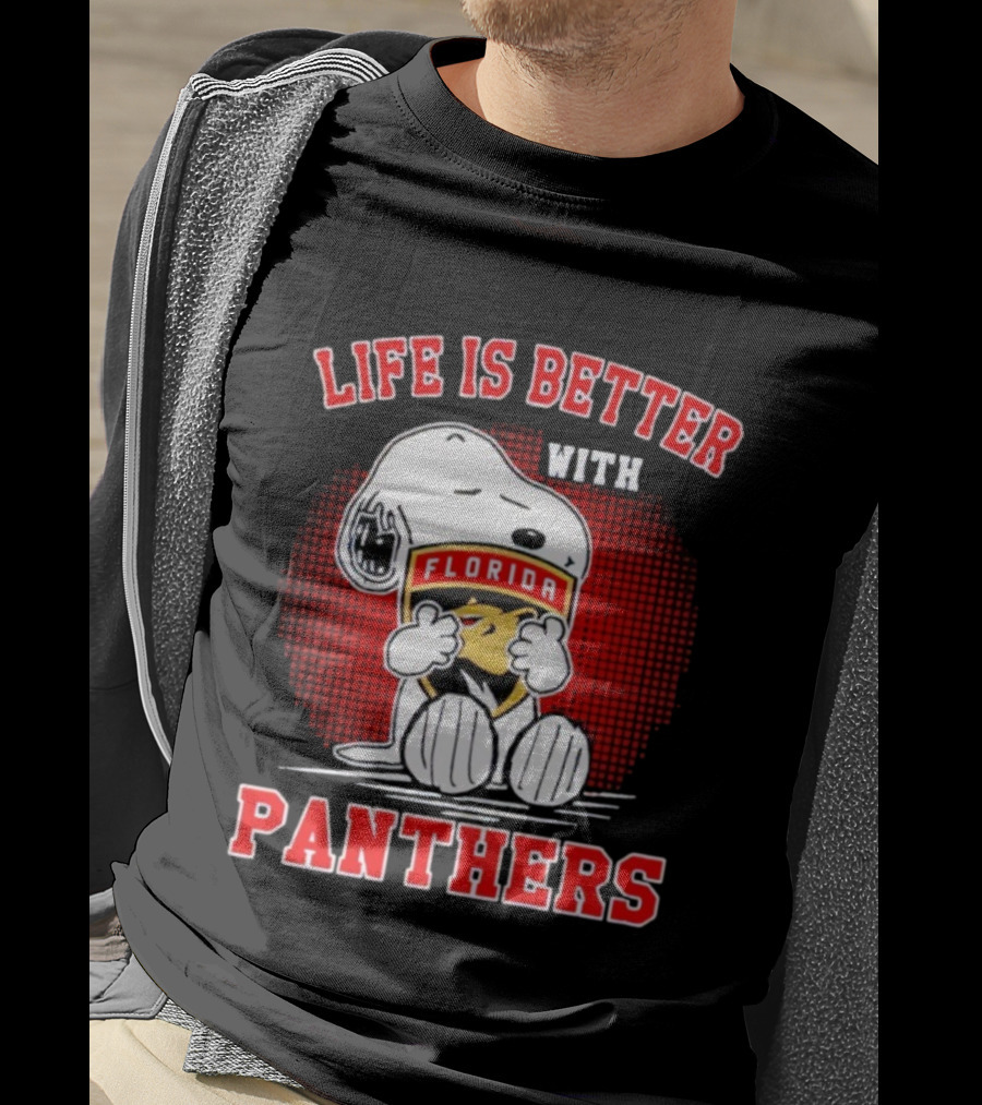 Snoopy Life Is Better With Florida Panthers T-Shirt