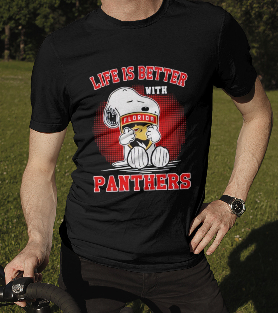 Snoopy Life Is Better With Florida Panthers T-Shirt