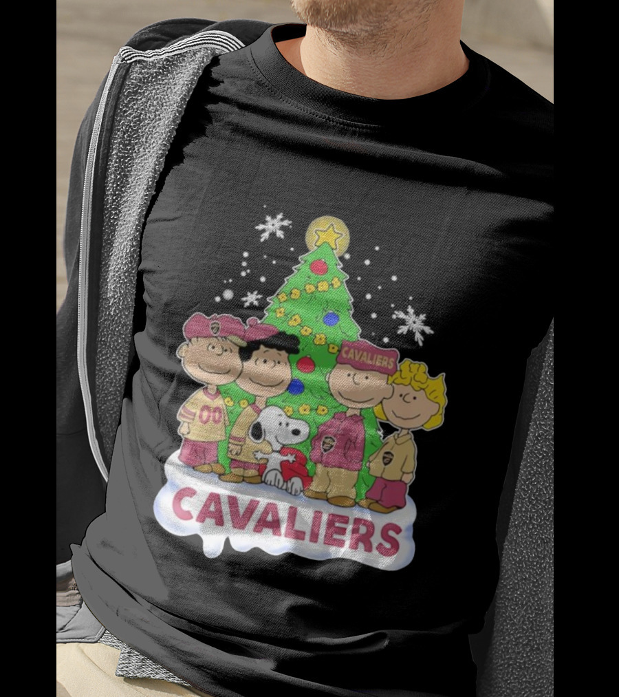 Peanuts Cavaliers Christmas Tree Snoopy And Friends T-Shirt