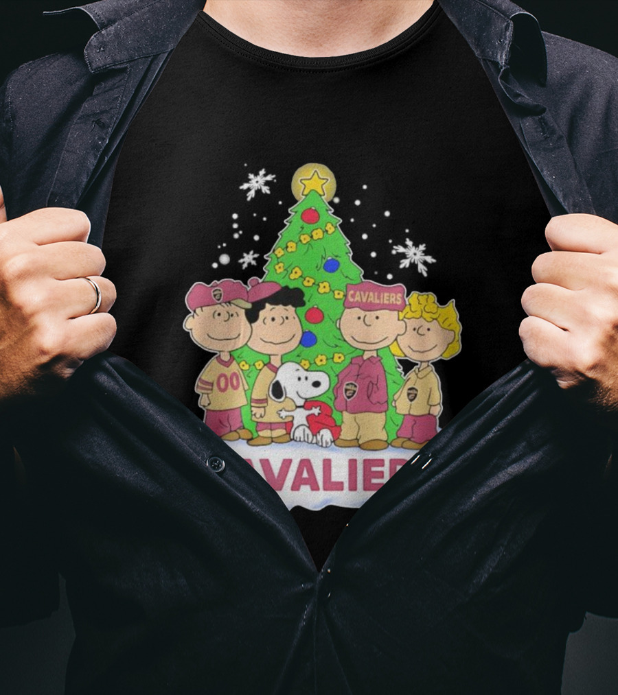 Peanuts Cavaliers Christmas Tree Snoopy And Friends T-Shirt