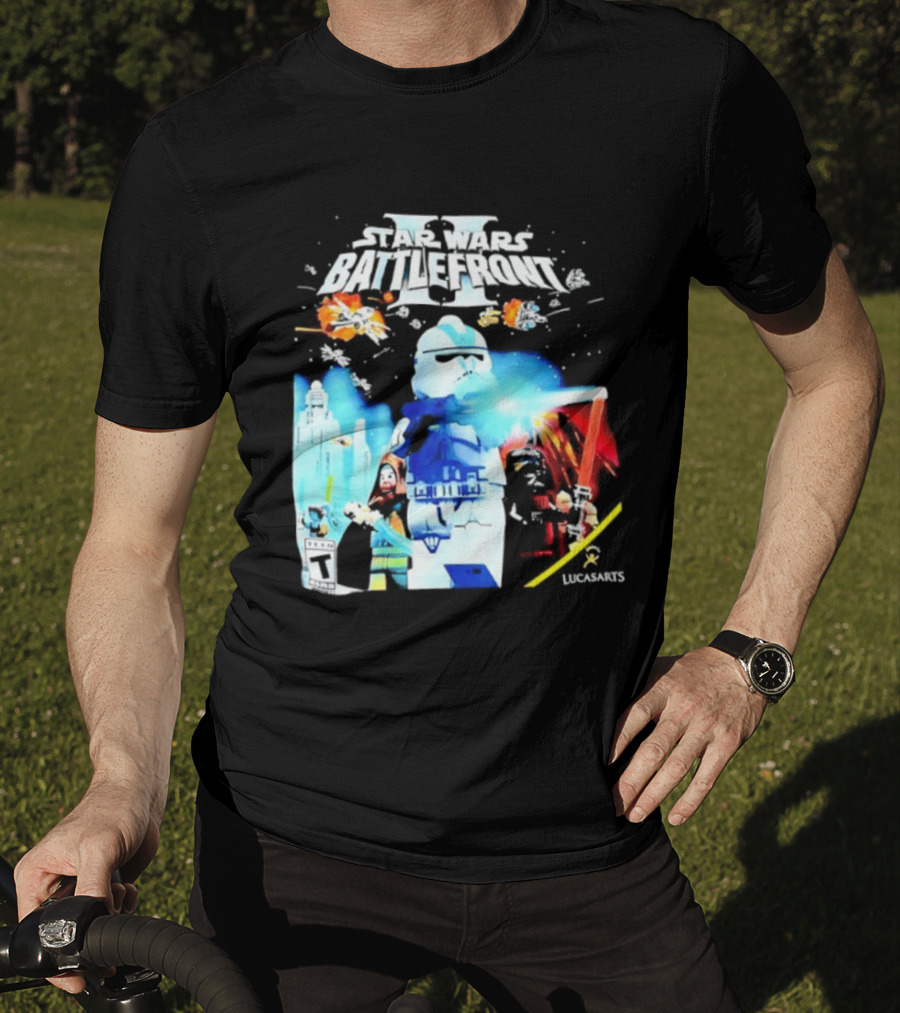 LEGO Star Wars Battlefront II Trooper And Lightsaber Duel Scene T-Shirt