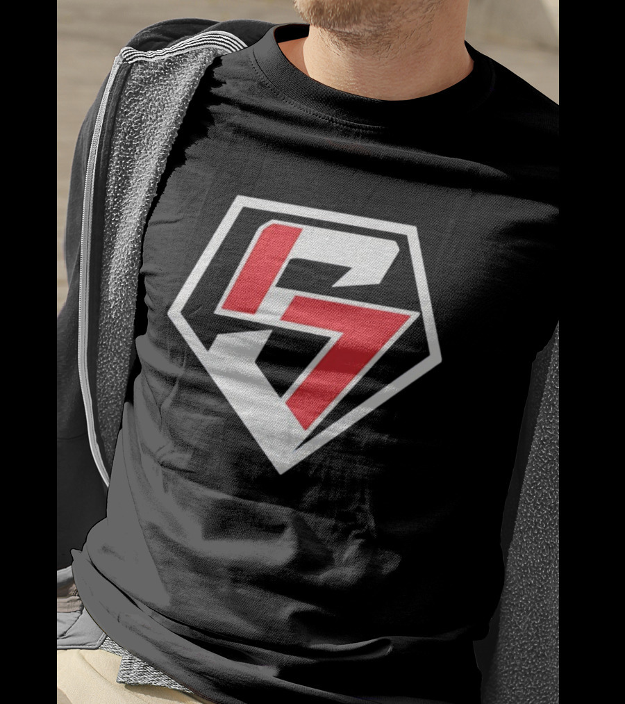 Super Sho Player LA Baseball Collection Red Hexagon Emblem T-Shirt