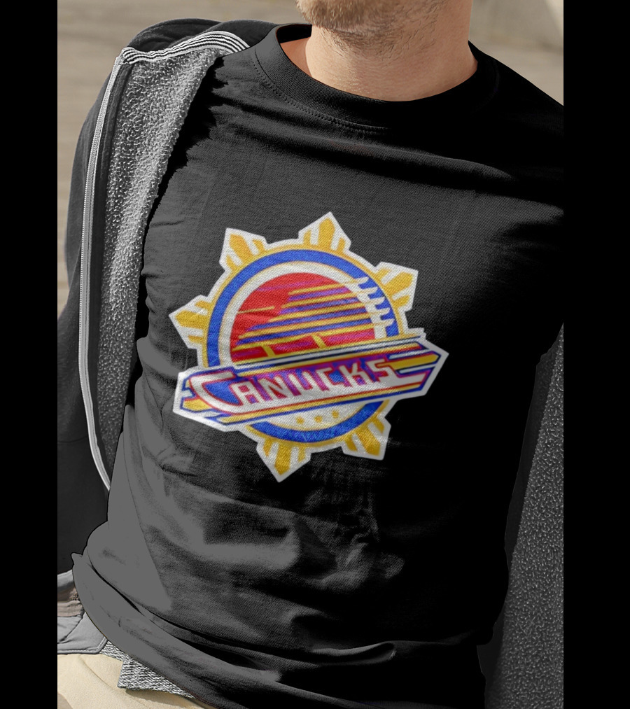 Vancouver Canucks Filipino Heritage Night Sun Design Canucks Text T-Shirt