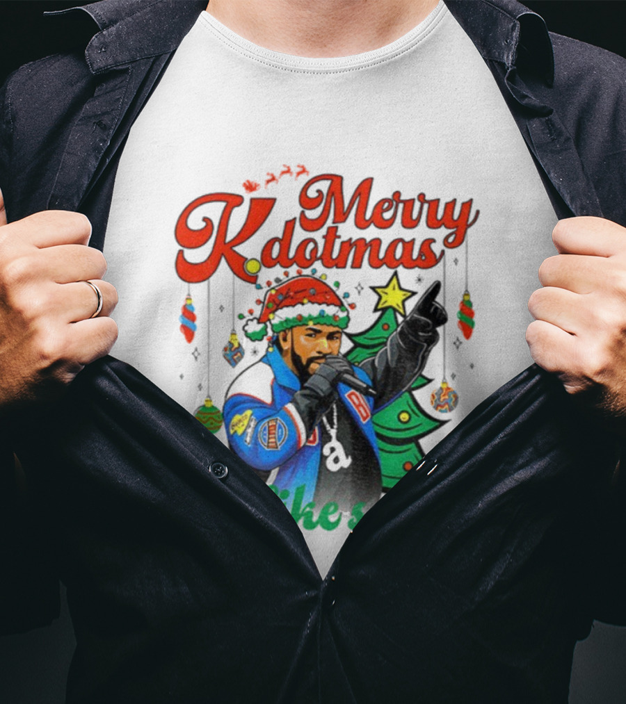 Merry Kdotmas Drake Santa Hat Not Like Santa Christmas T-Shirt