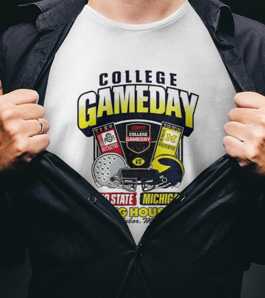 College Gameday ESPN Ohio State Vs Michigan Wolverines Big House T-Shirt