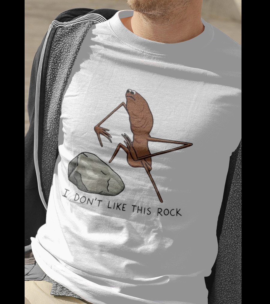 Marcus The Worm I Don’t Like This Rock Cartoon Bug Creature T-Shirt