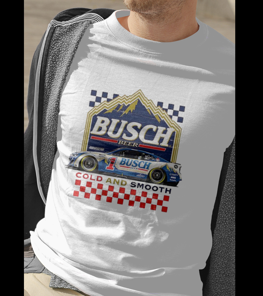 Busch Beer NASCAR Ross Chastain Trackhouse Racing Number 1 Cold And Smooth T-Shirt