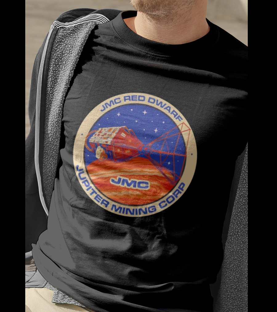 JMC Red Dwarf Jupiter Mining Corp Spacecraft Emblem T-Shirt