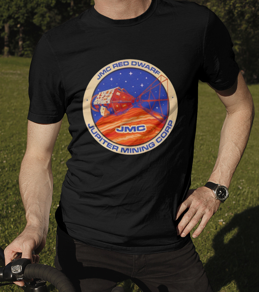 JMC Red Dwarf Jupiter Mining Corp Spacecraft Emblem T-Shirt