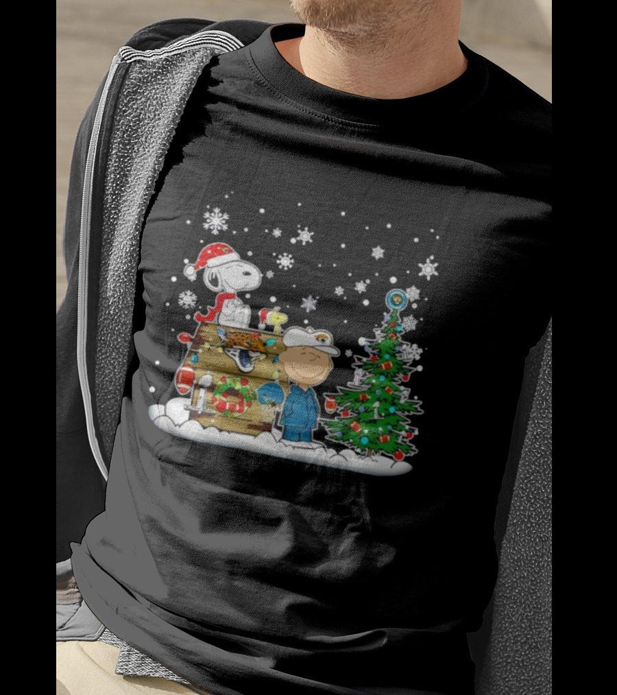 Jacksonville Jaguars Christmas Snoopy Charlie Brown Holiday Football Champions T-Shirt