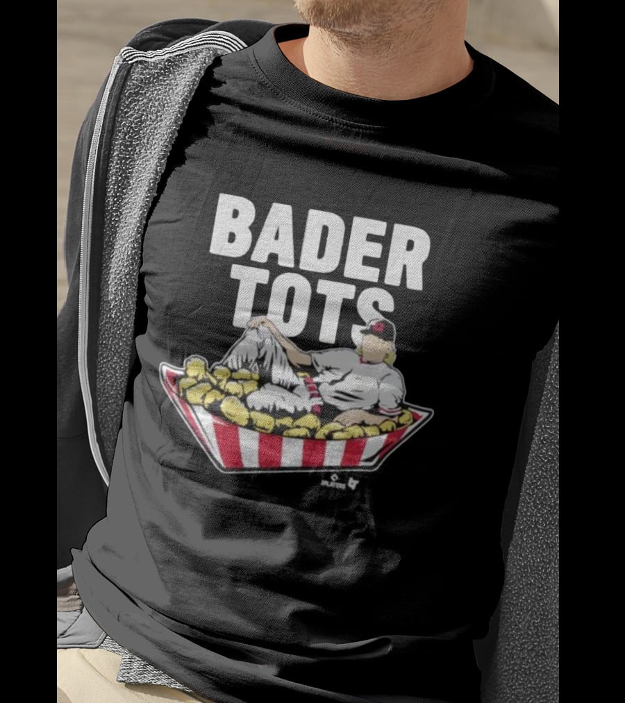 Bader Tots Baseball Player Relaxing In Basket Of Tater Tots T-Shirt