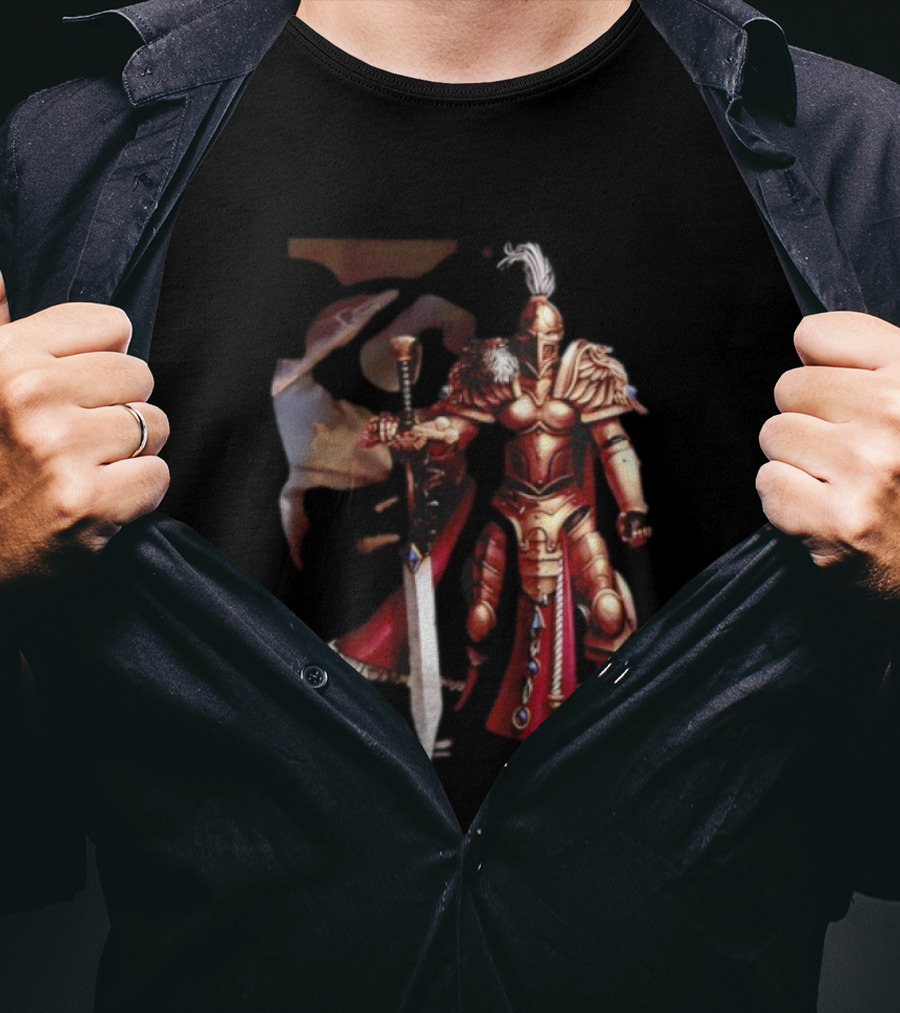 Sisters Of Silence Warhammer 40K Elite Guardians Armor And Sword Design T-Shirt