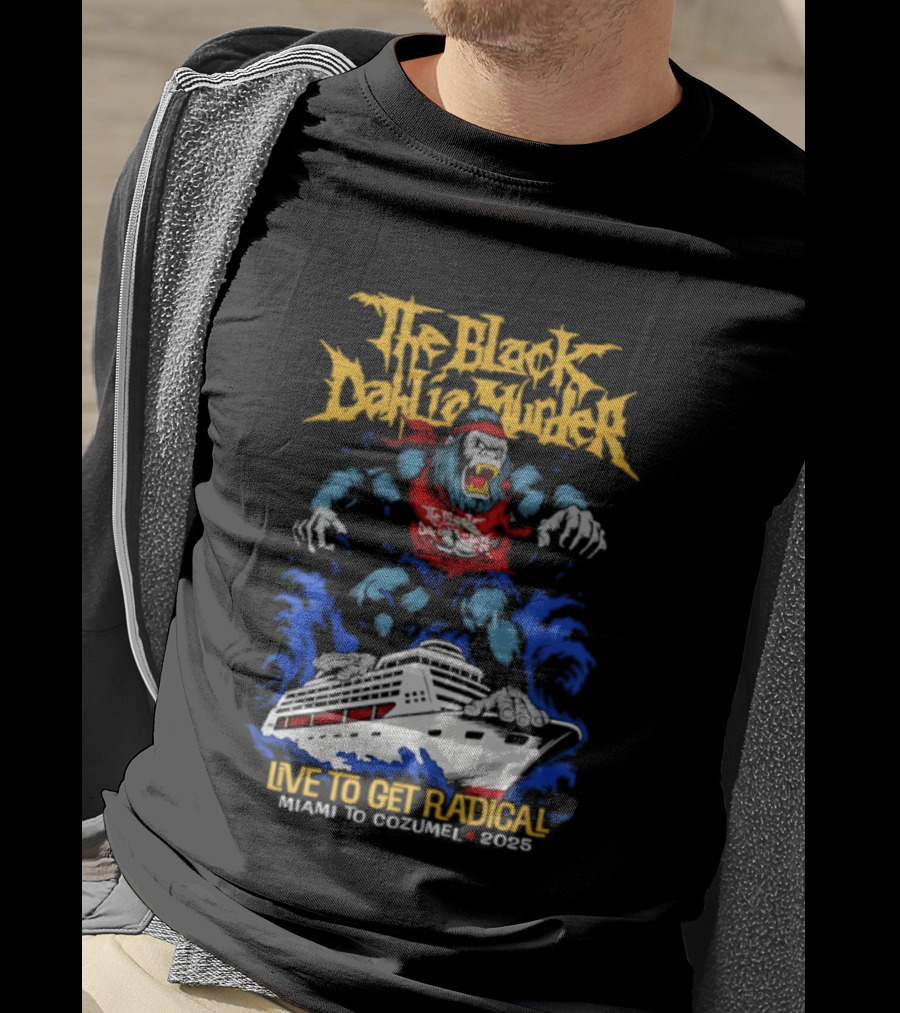 The Black Dahlia Murder Live To Get Radical 2008 Miami To Cozumel Sea Monster T-Shirt