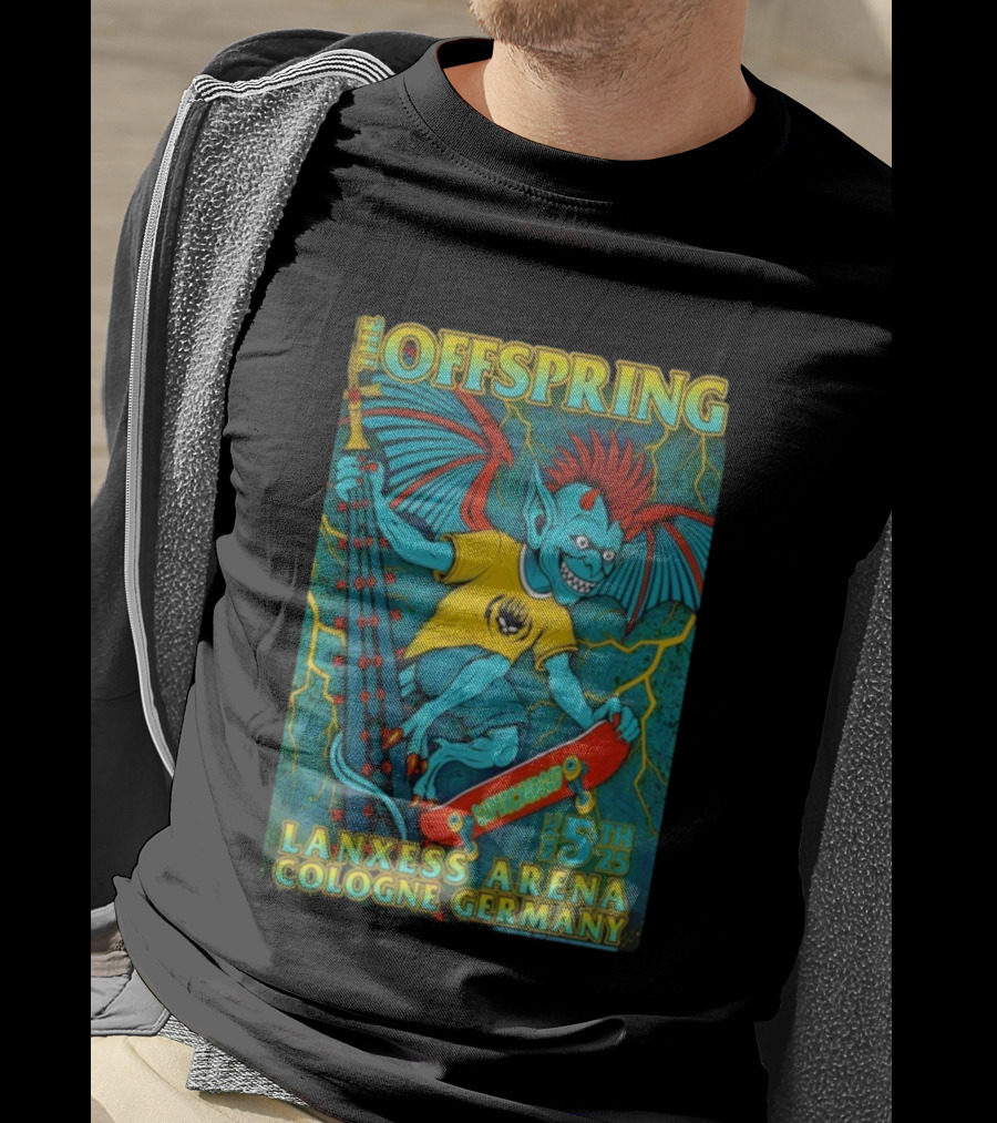 The Offspring Lanxess Arena Cologne Germany Nov 5th 2025 Supercross Monster Bat Skateboard Event T-Shirt