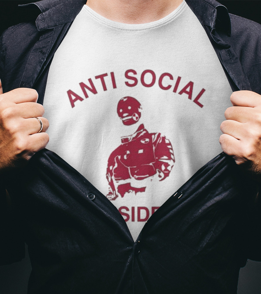 ANTI SOCIAL FOR PRESIDENT Skeleton Design T-Shirt