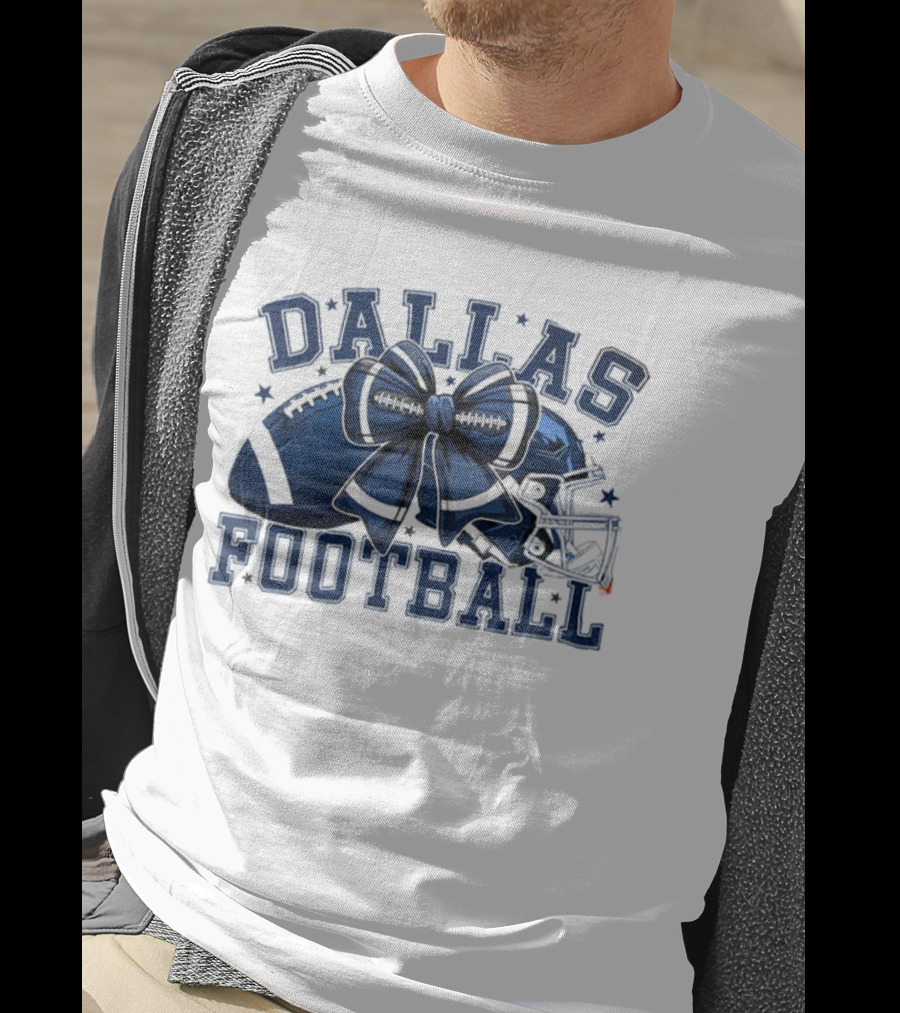 Dallas Coquette Bow Touchdown Football Game Day T-Shirt