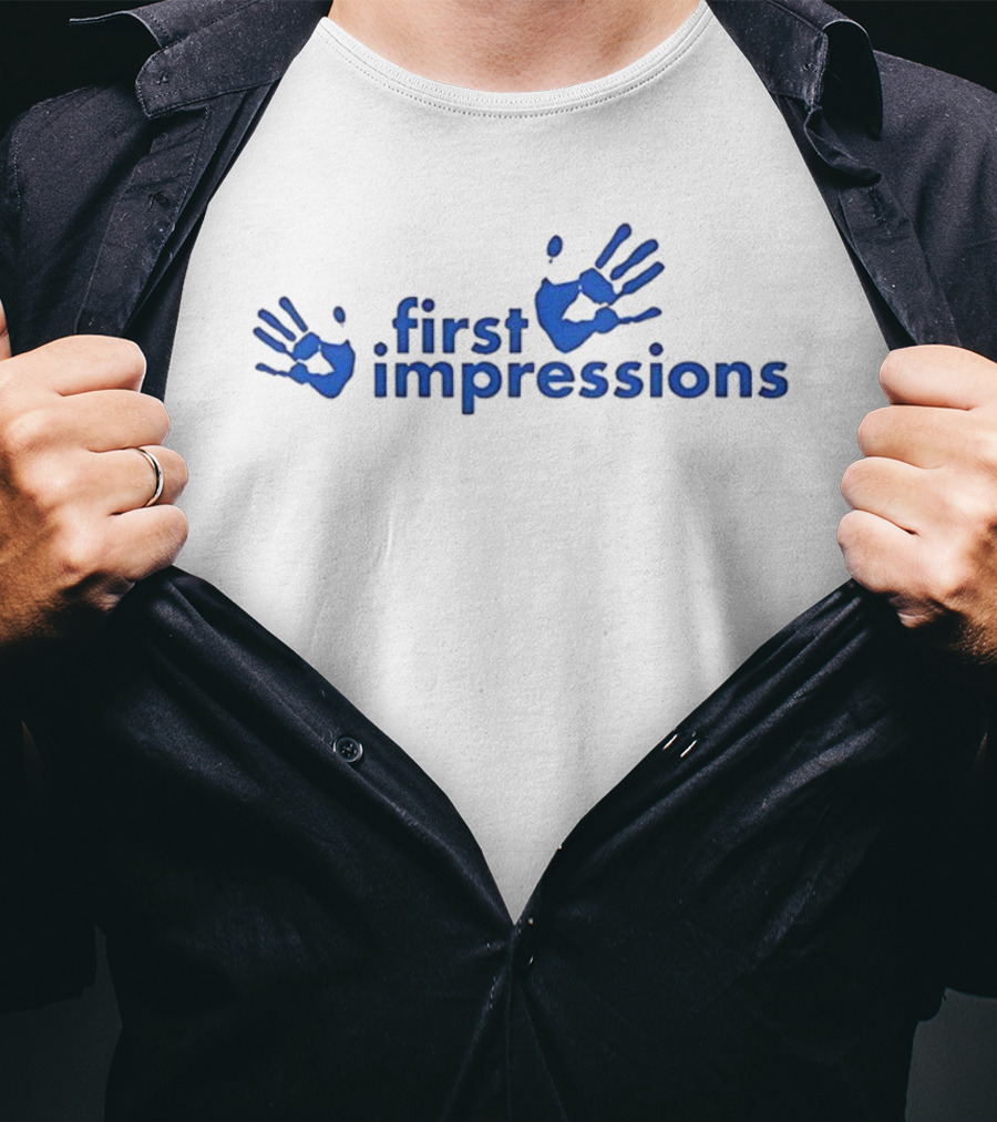 First Impressions Blue Handprints T-Shirt