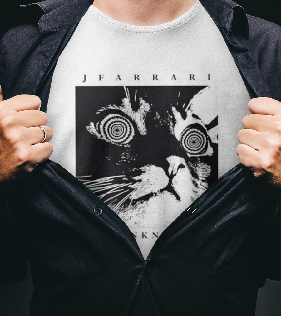 Jfarrari The Unknowing Cat Hypnotic Stare T-Shirt