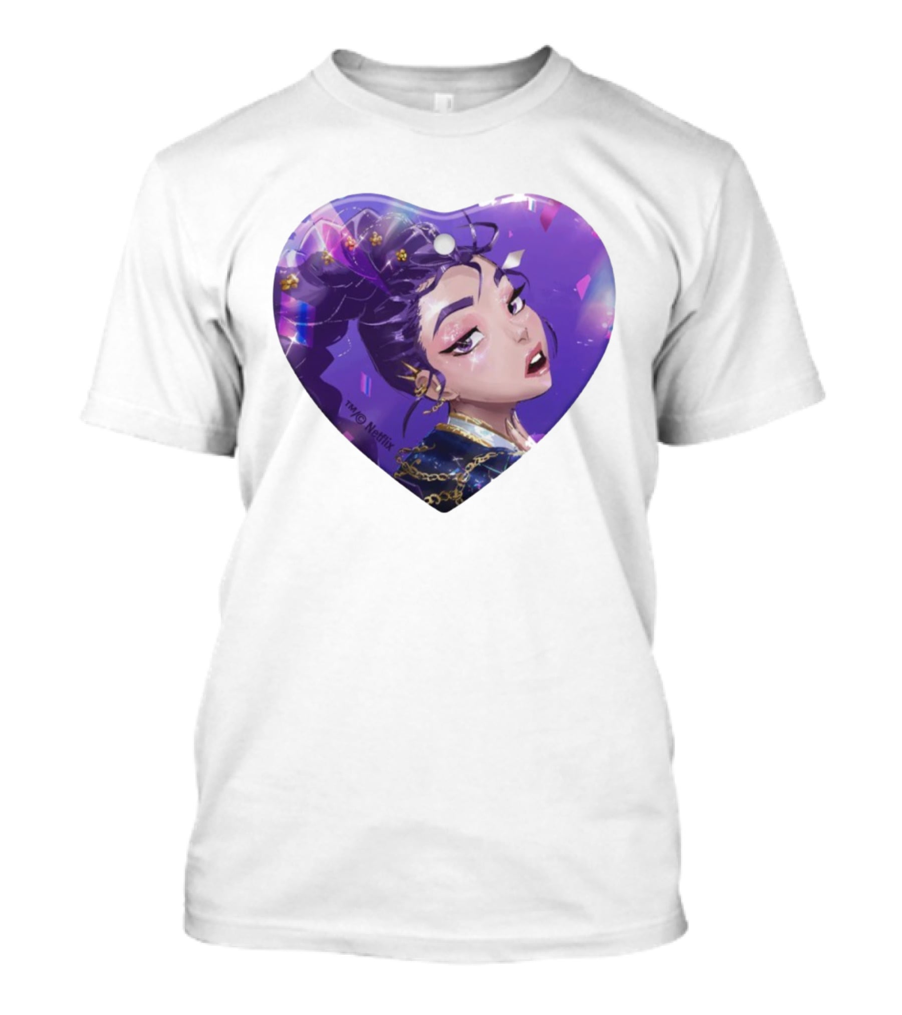 KPop Demon Hunters Rumi TM © Netflix Purple Heart T-Shirt