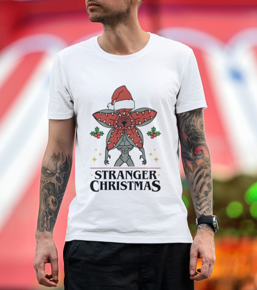 Stranger Christmas Monster Festive Holiday Creature T-Shirt