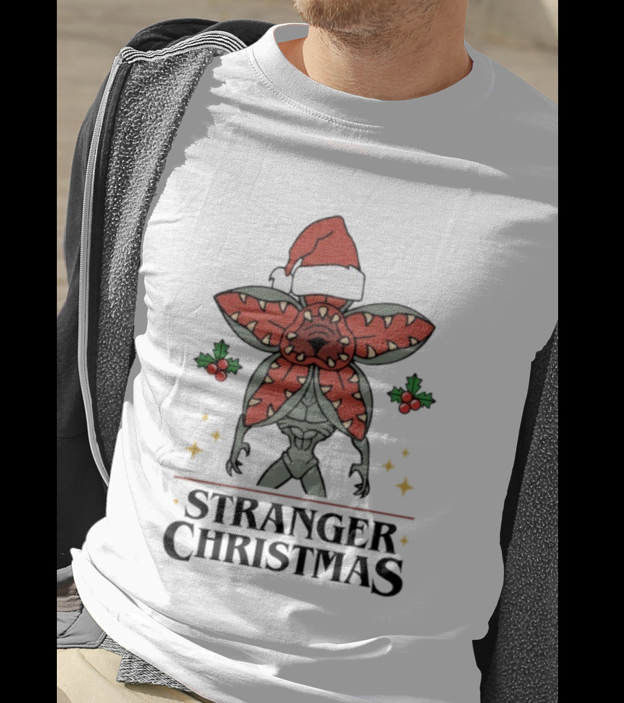 Stranger Christmas Monster Festive Holiday Creature T-Shirt