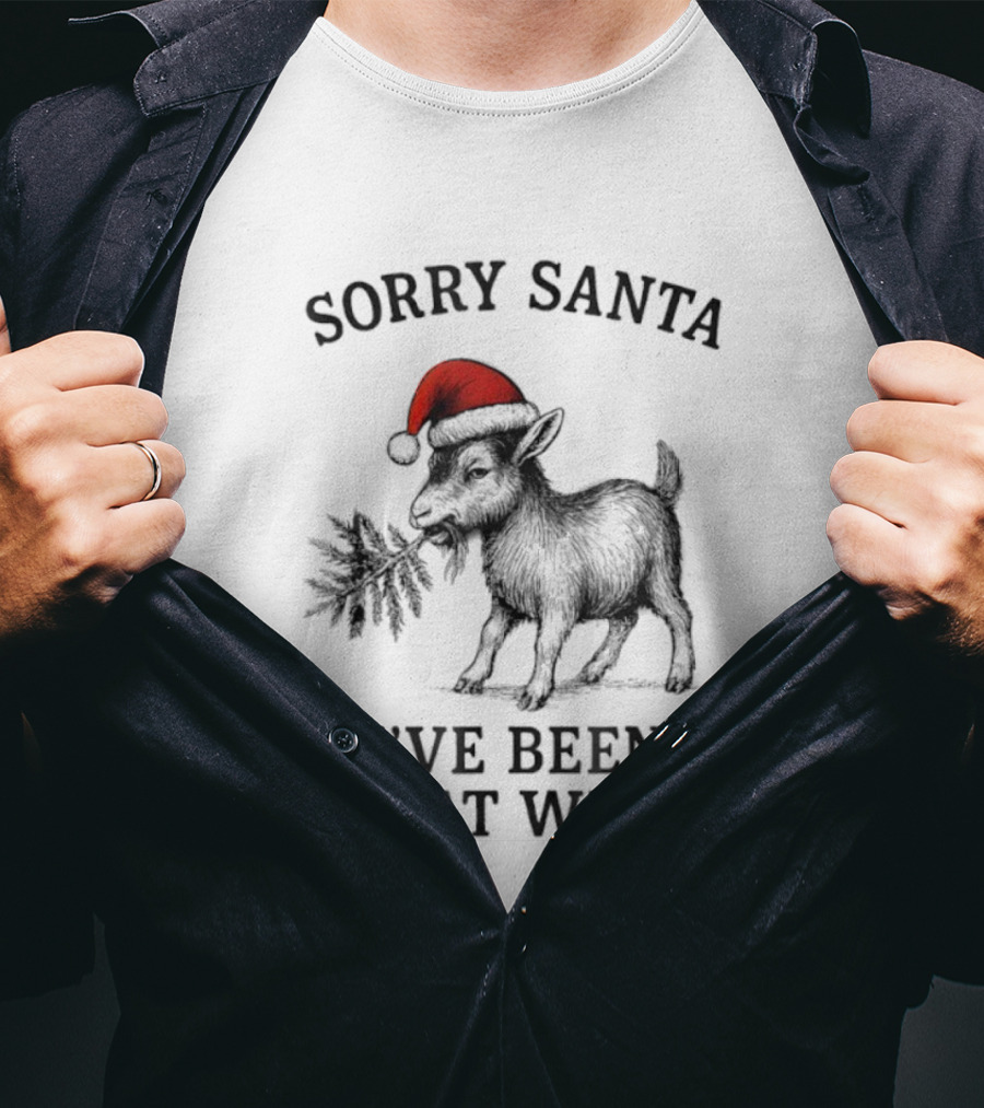 Sorry Santa Goat Wild Christmas Humor T-Shirt