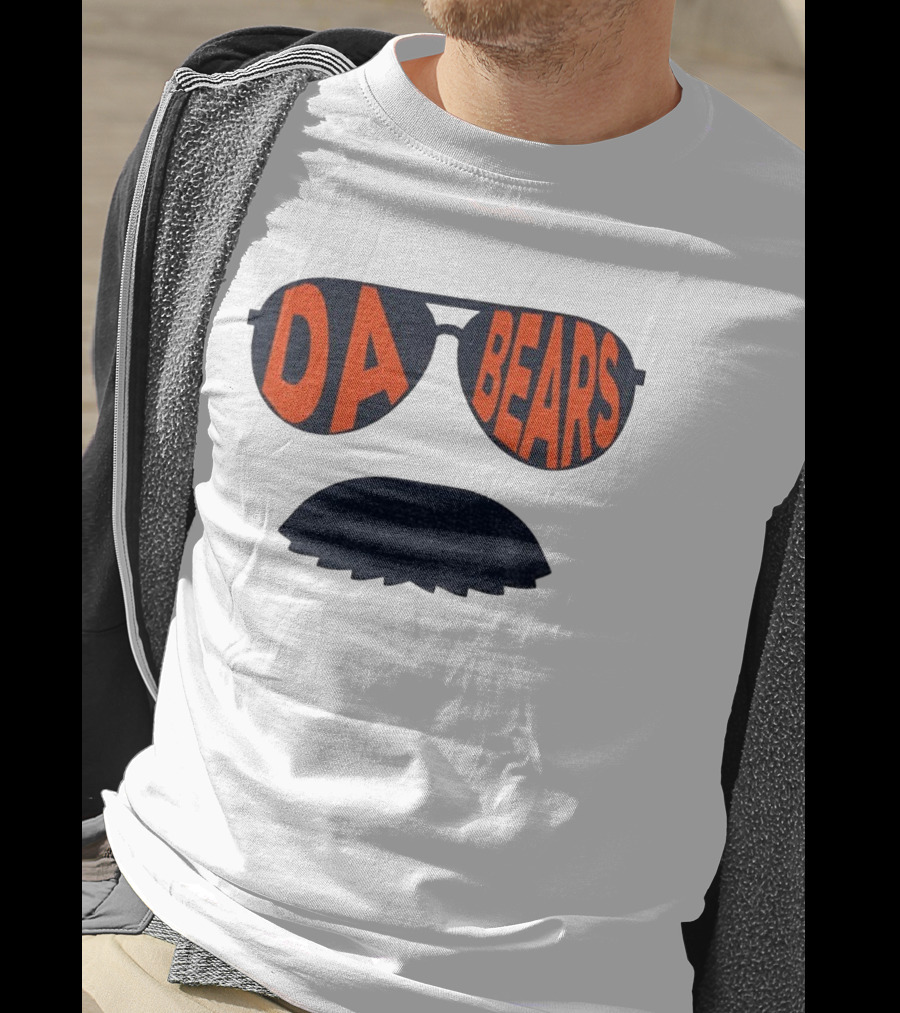 Sunglasses Mustache Da Bears Chicago Bears NFL Football Game Day T-Shirt