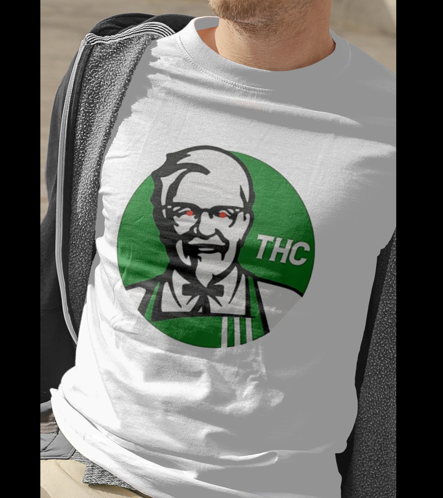 THC Colonel Sanders Green Apron Red Eyes T-Shirt